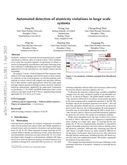 Automated detection of atomicity violations in large-scale systems
