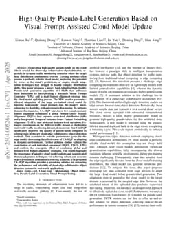 High-Quality Pseudo-Label Generation Based on Visual Prompt Assisted Cloud Model Update