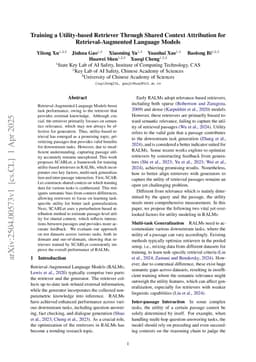 Training a Utility-based Retriever Through Shared Context Attribution for Retrieval-Augmented Language Models