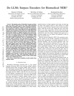 Do LLMs Surpass Encoders for Biomedical NER?