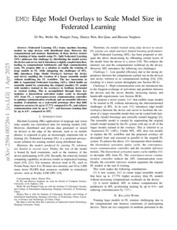 EMO: Edge Model Overlays to Scale Model Size in Federated Learning