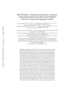 IHC-LLMiner: Automated extraction of tumour immunohistochemical profiles from PubMed abstracts using large language models