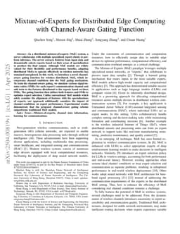 Mixture-of-Experts for Distributed Edge Computing with Channel-Aware Gating Function