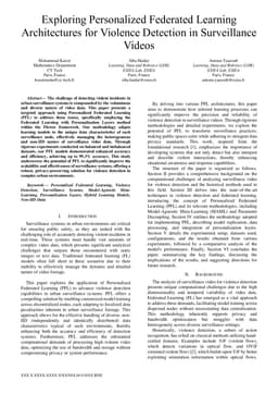 Exploring Personalized Federated Learning Architectures for Violence Detection in Surveillance Videos