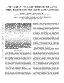 DBF-UNet: A Two-Stage Framework for Carotid Artery Segmentation with Pseudo-Label Generation