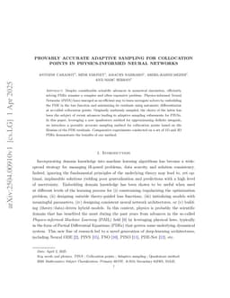Provably accurate adaptive sampling for collocation points in physics-informed neural networks