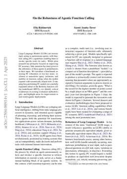On the Robustness of Agentic Function Calling
