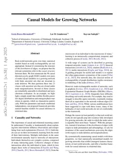 Causal Models for Growing Networks