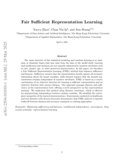 Fair Sufficient Representation Learning