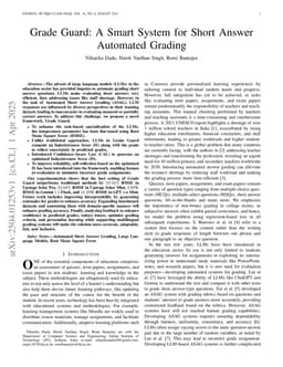 Grade Guard: A Smart System for Short Answer Automated Grading