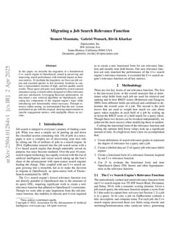 Migrating a Job Search Relevance Function