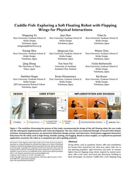 Cuddle-Fish: Exploring a Soft Floating Robot with Flapping Wings for Physical Interactions
