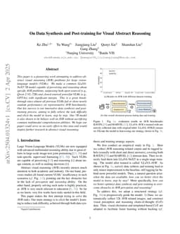 On Data Synthesis and Post-training for Visual Abstract Reasoning