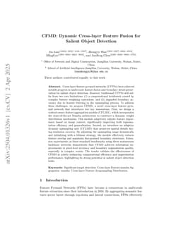 CFMD: Dynamic Cross-layer Feature Fusion for Salient Object Detection