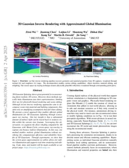 3D Gaussian Inverse Rendering with Approximated Global Illumination