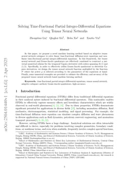 Solving Time-Fractional Partial Integro-Differential Equations Using Tensor Neural Network