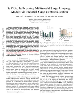 PiCo: Jailbreaking Multimodal Large Language Models via $\textbf{Pi}$ctorial $\textbf{Co}$de Contextualization