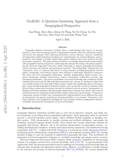 GeoRAG: A Question-Answering Approach from a Geographical Perspective