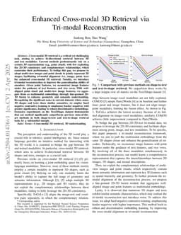 Enhanced Cross-modal 3D Retrieval via Tri-modal Reconstruction