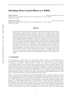 Identifying Macro Causal Effects in C-DMGs