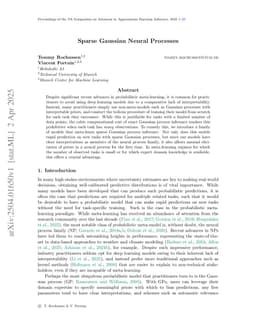 Sparse Gaussian Neural Processes