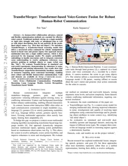 TransforMerger: Transformer-based Voice-Gesture Fusion for Robust Human-Robot Communication