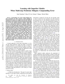 Learning with Imperfect Models: When Multi-step Prediction Mitigates Compounding Error