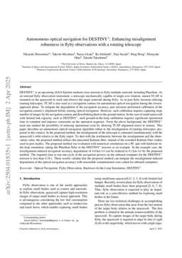 Autonomous optical navigation for DESTINY+: Enhancing misalignment robustness in flyby observations with a rotating telescope