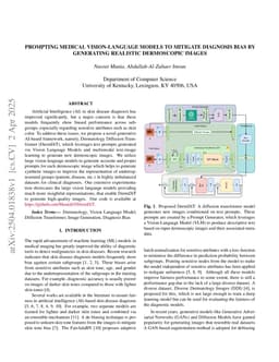 Prompting Medical Vision-Language Models to Mitigate Diagnosis Bias by Generating Realistic Dermoscopic Images