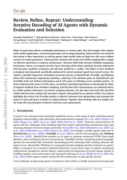 Review, Refine, Repeat: Understanding Iterative Decoding of AI Agents with Dynamic Evaluation and Selection
