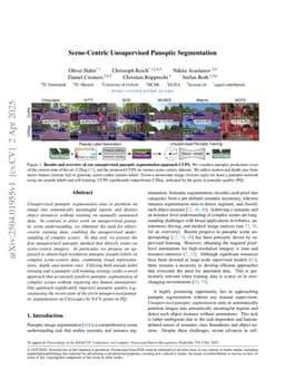 Scene-Centric Unsupervised Panoptic Segmentation