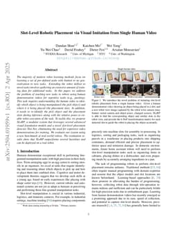 Slot-Level Robotic Placement via Visual Imitation from Single Human Video