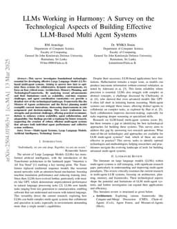 LLMs Working in Harmony: A Survey on the Technological Aspects of Building Effective LLM-Based Multi Agent Systems