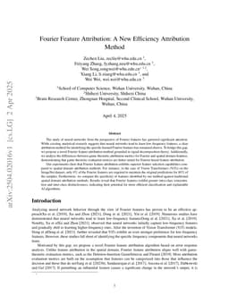 Fourier Feature Attribution: A New Efficiency Attribution Method