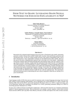From Text to Graph: Leveraging Graph Neural Networks for Enhanced Explainability in NLP