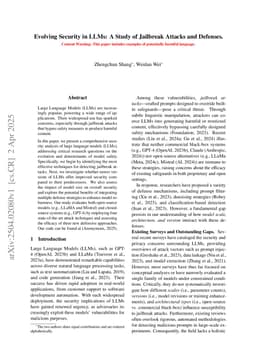 Evolving Security in LLMs: A Study of Jailbreak Attacks and Defenses
