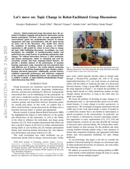 Let's move on: Topic Change in Robot-Facilitated Group Discussions