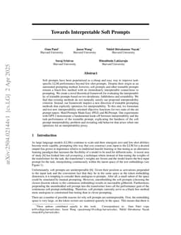 Towards Interpretable Soft Prompts