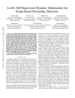 LL4G: Self-Supervised Dynamic Optimization for Graph-Based Personality Detection
