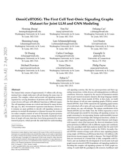 OmniCellTOSG: The First Cell Text-Omic Signaling Graphs Dataset for Joint LLM and GNN Modeling