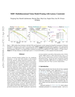 MDP: Multidimensional Vision Model Pruning with Latency Constraint