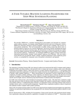 A User-Tunable Machine Learning Framework for Step-Wise Synthesis Planning