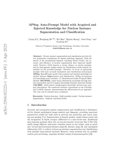 APSeg: Auto-Prompt Model with Acquired and Injected Knowledge for Nuclear Instance Segmentation and Classification