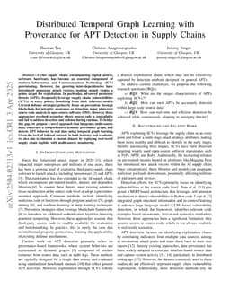 Distributed Temporal Graph Learning with Provenance for APT Detection in Supply Chains