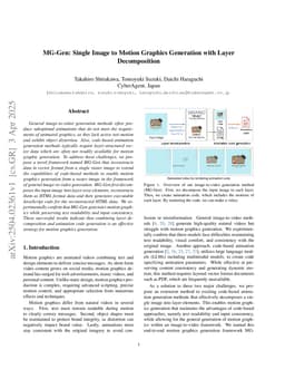 MG-Gen: Single Image to Motion Graphics Generation with Layer Decomposition