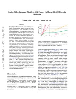 Scaling Video-Language Models to 10K Frames via Hierarchical Differential Distillation