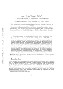 Am I Being Treated Fairly? A Conceptual Framework for Individuals to Ascertain Fairness