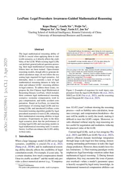LexPam: Legal Procedure Awareness-Guided Mathematical Reasoning