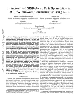 Handover and SINR-Aware Path Optimization in 5G-UAV mmWave Communication using DRL