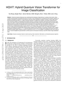 HQViT: Hybrid Quantum Vision Transformer for Image Classification